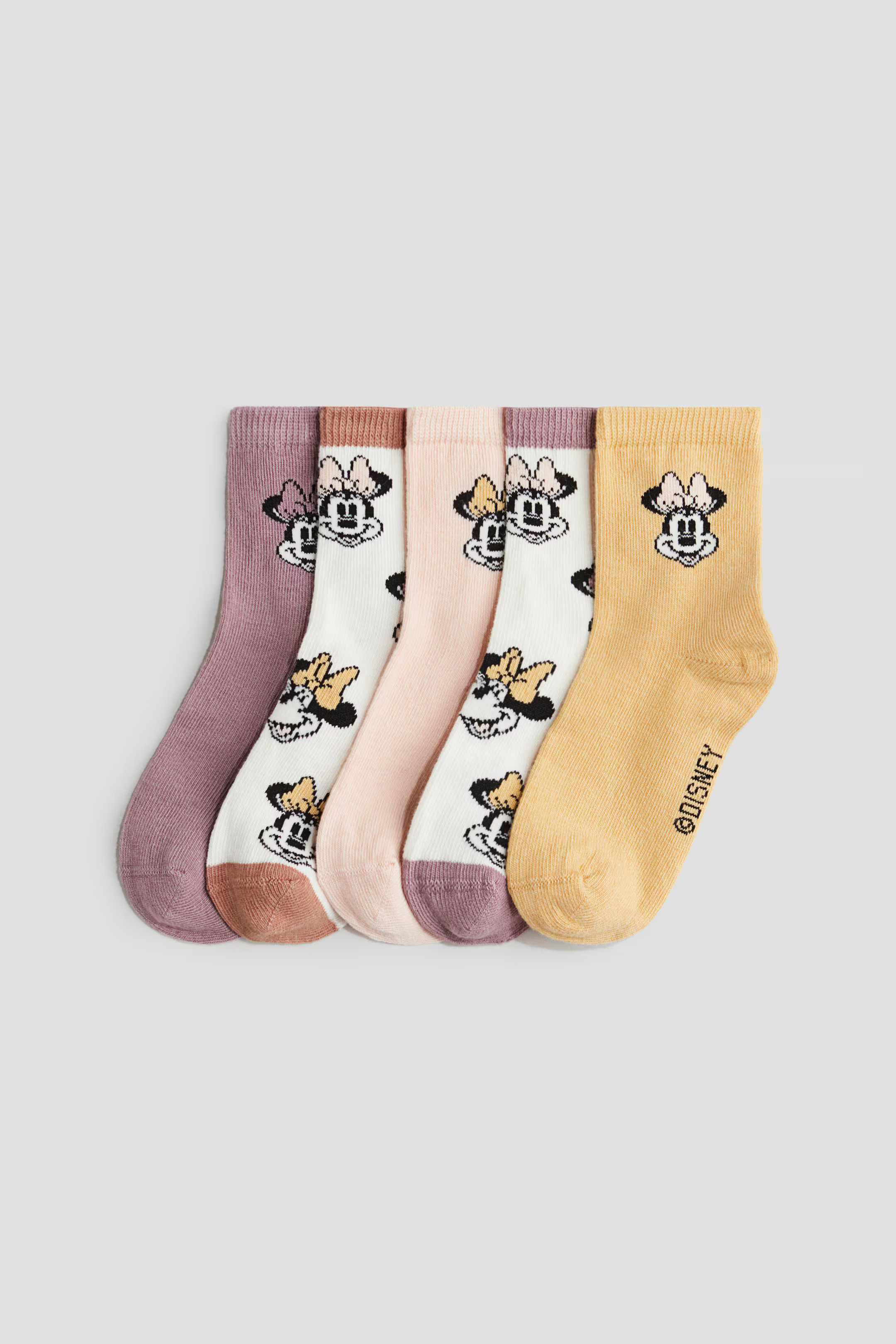 5-pack Socks - Dusty pink/Minnie Mouse - Kids | H&M US | H&M (US + CA)