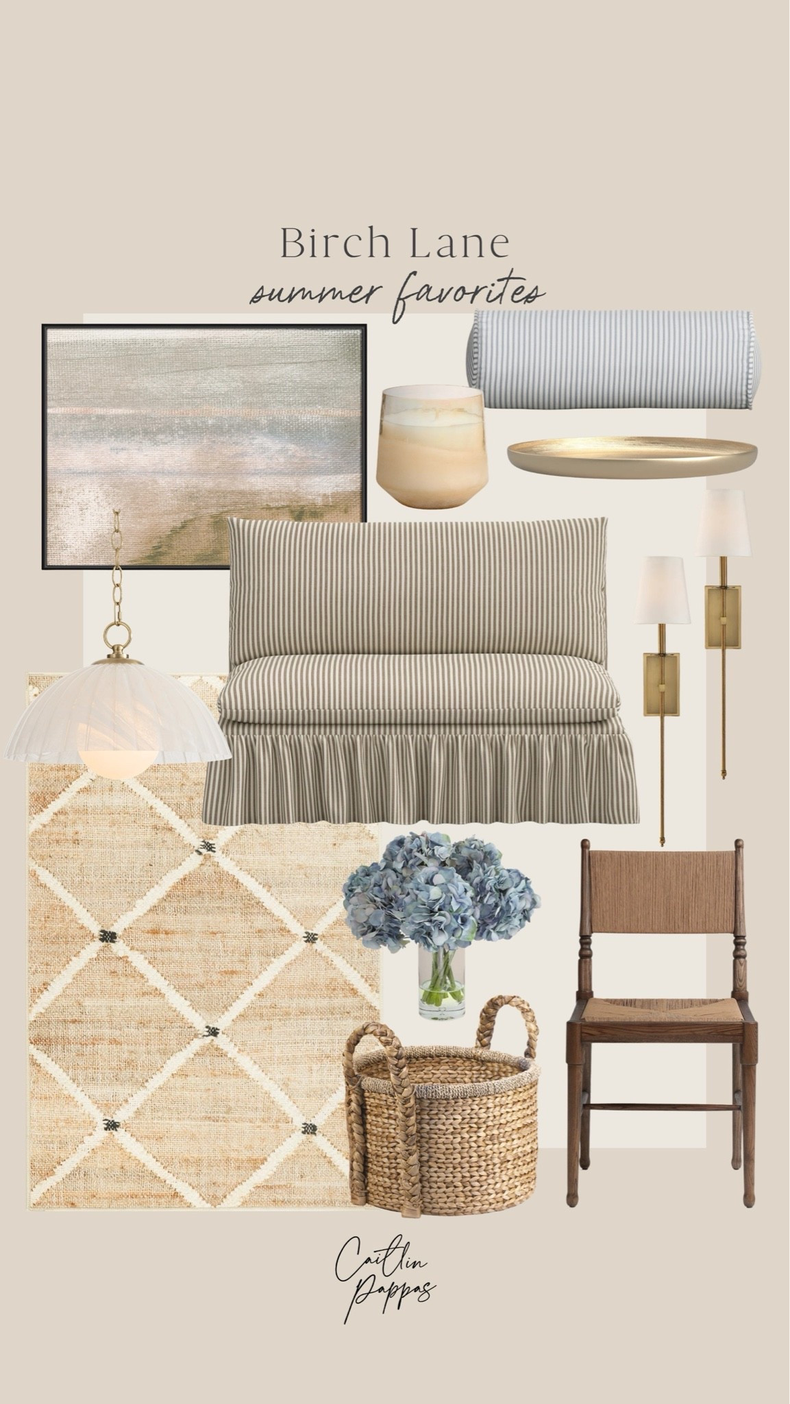 Birch Lane summer favorites! How beautiful are these coastal blues, beige, and neutral hues? Perfect for a coastal summer home. Neutral Home, Coastal Home, Summer Home Decor