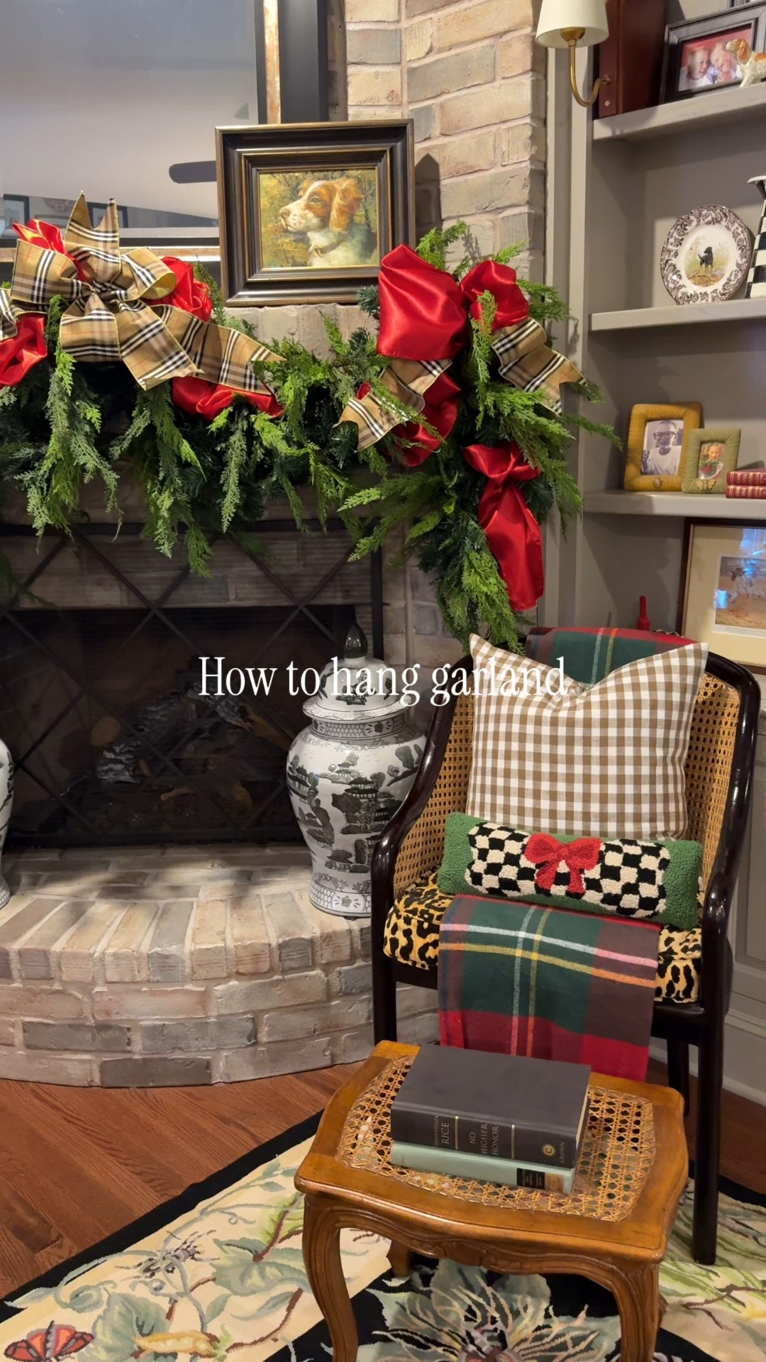 My tried and true method for hanging garland on brick and cast stone fireplaces! Just a blob of hot glue and some old command hooks will get the job done. Look below for my all time fave bestie hot glue gun and the brand of hot glue I love. It really does make a difference! Shop my ribbon and gingham pillow too. Happy decorating!🎀

#LTKHoliday #LTKSeasonal #LTKHome