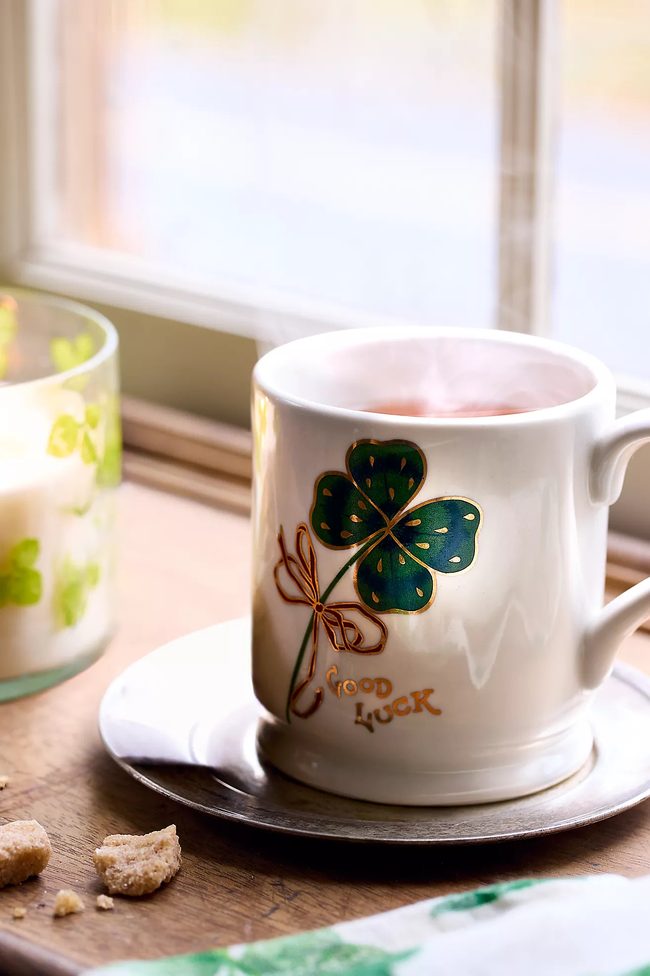 Lucky Shamrock Stoneware Mug | Anthropologie (US)