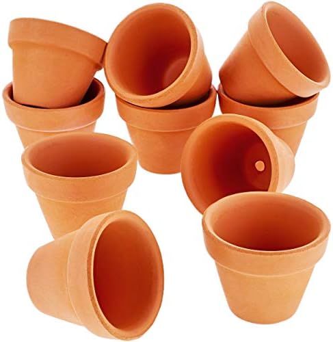 Juvale 10 Pack Terra Cotta Pots with Drainage Holes - 1.5 inches Mini Clay Flower Pots Perfect fo... | Amazon (US)