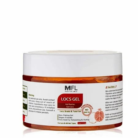 Made For Locs Build-up Free Vegan Retwist Styling Gel - Natural Hold for Dreadlocks and Locs Styling & Locking Gel Unisex Leaves No Residue 4 oz | Walmart (US)