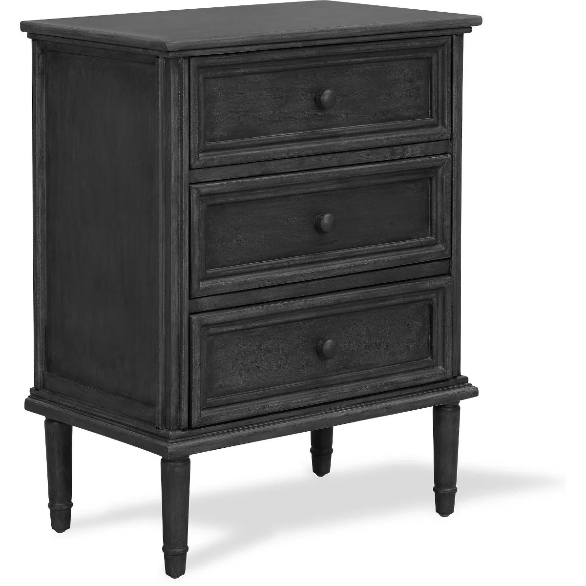 Webster 3 Drawer Storage Cabinet Dark Gray - Finch: Pine Frame, Traditional Style, No Shelves | Target