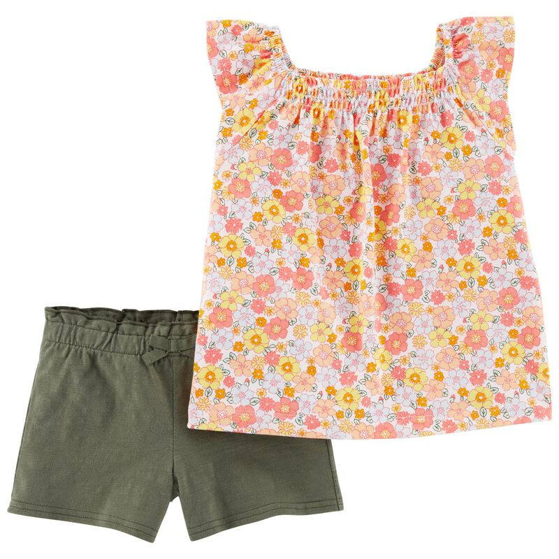 2-Piece Floral Tee & Short Set | Carter's
