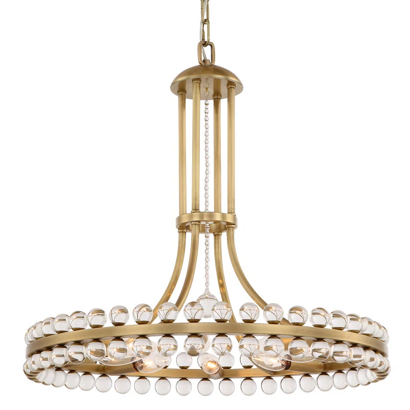 Kristine 12 - Light Wagon Wheel Chandelier | Wayfair Professional