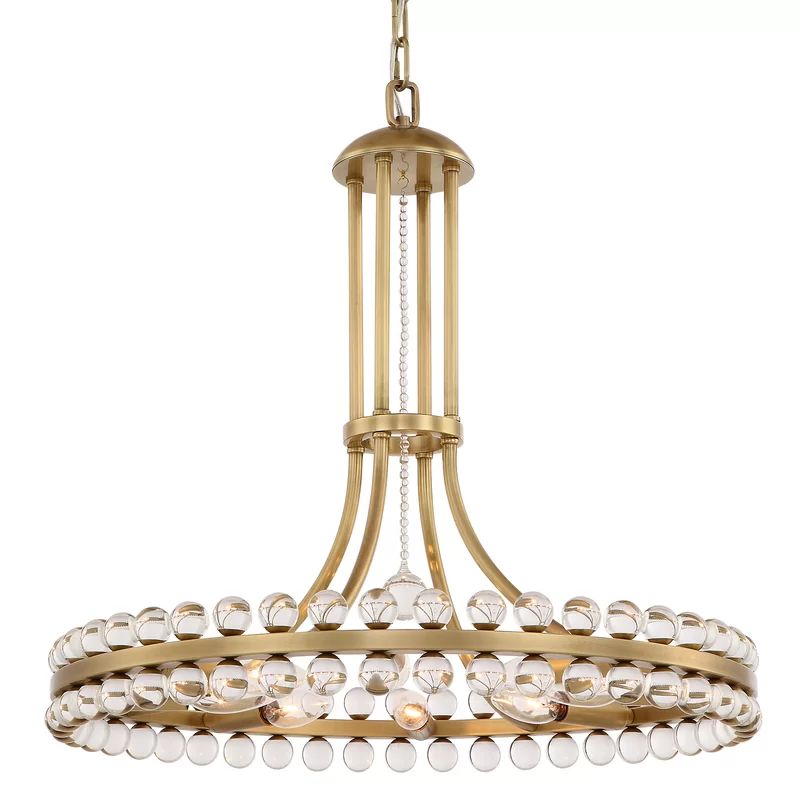 Kristine 12 - Light Wagon Wheel Chandelier | Wayfair Professional