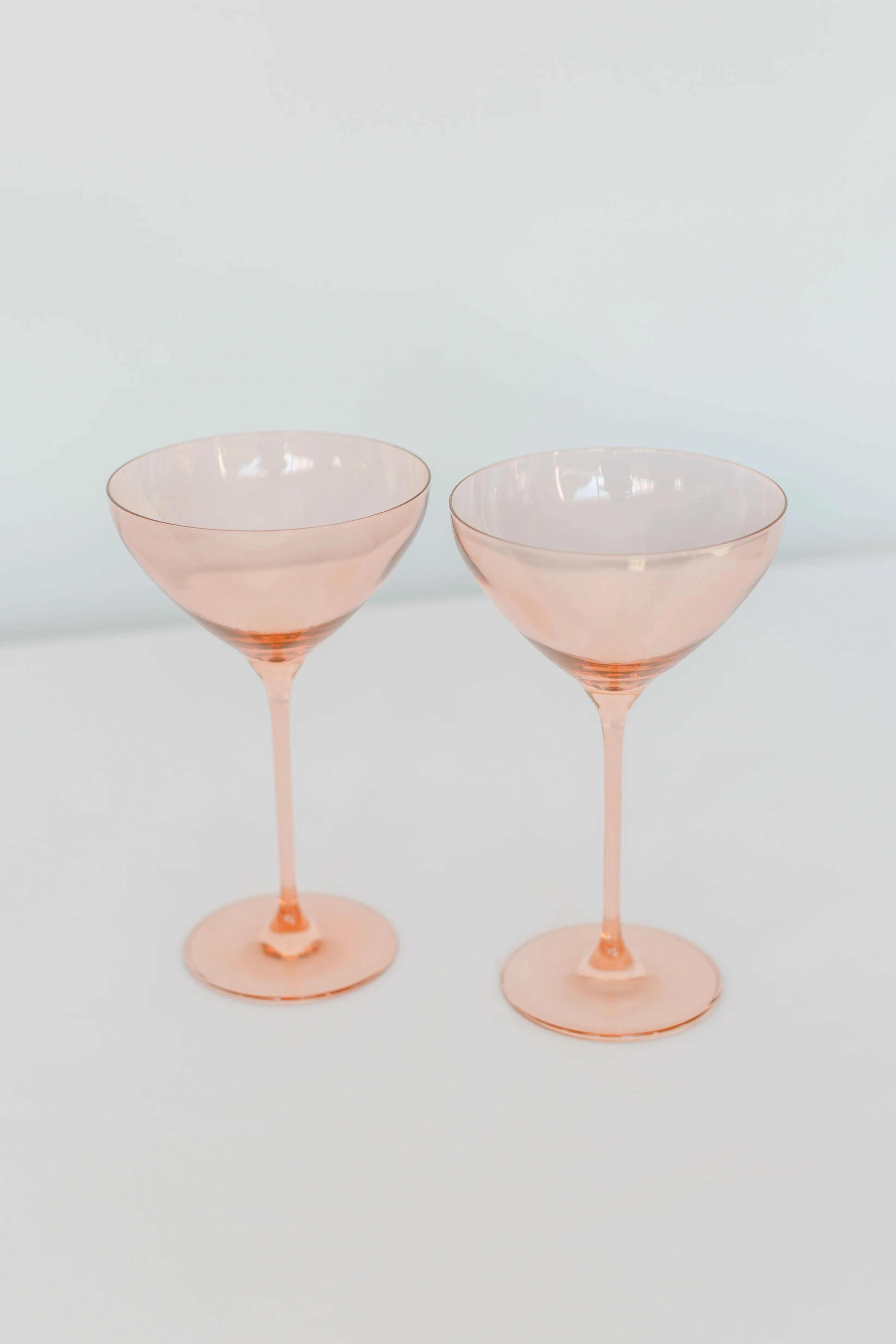 Estelle Colored Martini Glass - Set of 2 {Blush Pink} | Estelle Colored Glass