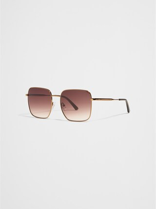 Square Metal Sunglasses | Banana Republic Factory