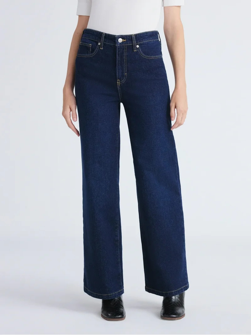 Free Assembly Women's Mid Rise Full Length Bootcut Jeans, 32" Inseam, Sizes 0-20 | Walmart (US)