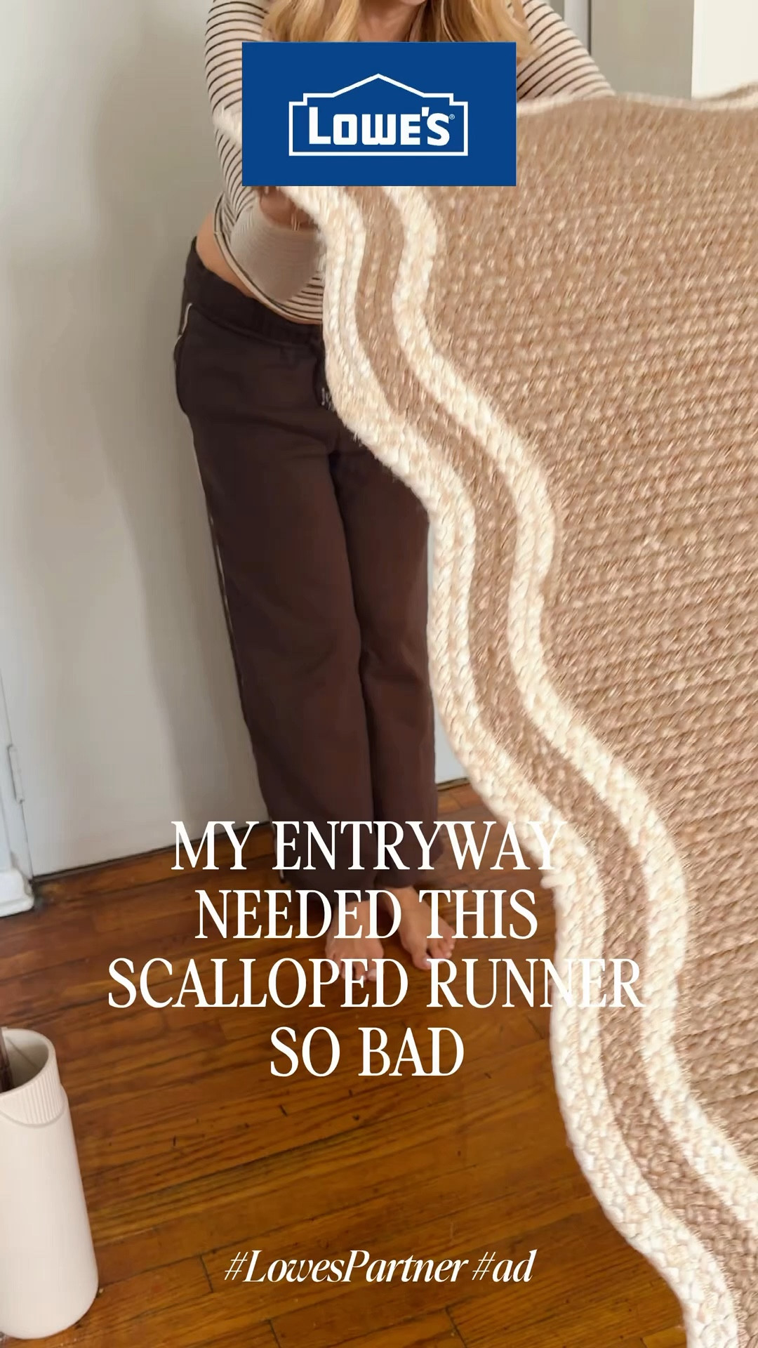 #ad This scalloped runner from @Lowe's is exactly what my entryway was missing and I didn't even know it 😭
It's giving elevated, chic, expensive but it's actually so affordable. The scalloped detail is just *chef's kiss* and it makes the whole space feel put together.
#lowespartner entryway decor • scalloped runner • spring home refresh • Lowe's finds • home inspo



#LTKHome #LTKstorytime #LTKSaleAlert