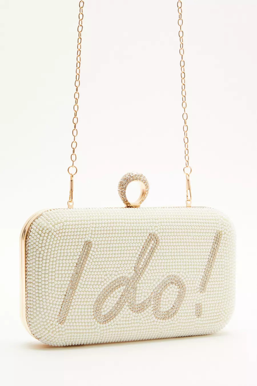 Bridal Pearl 'I Do' Box Bag | Quiz Clothing