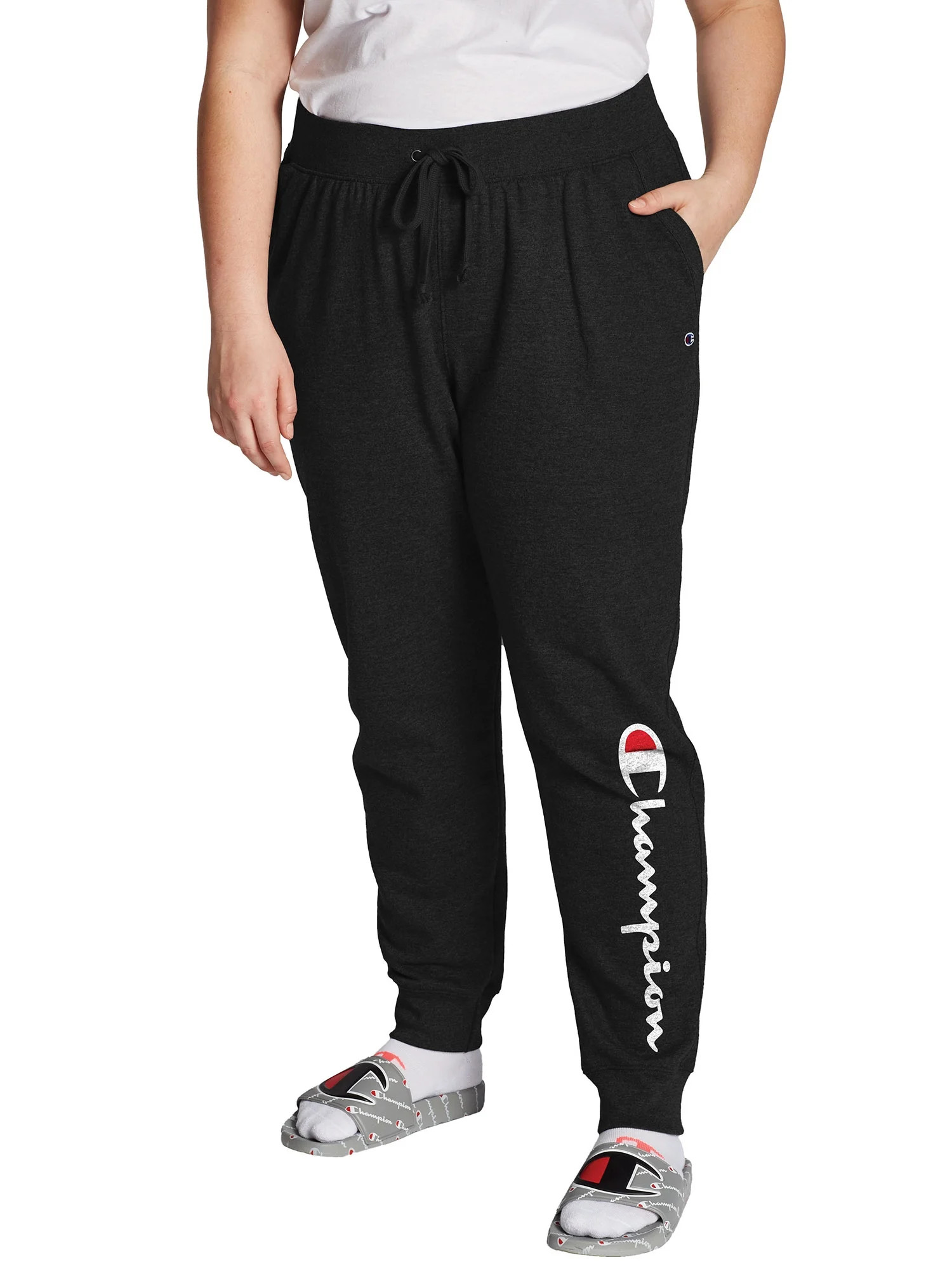 Champion Women's Plus Size Graphic Fleece Joggers | Walmart (US)