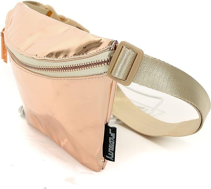 FYDELITY Metallic Rose Gold Fanny Pack Crossbody Bags for Women Festival Bag Cute Fanny Packs for... | Amazon (US)