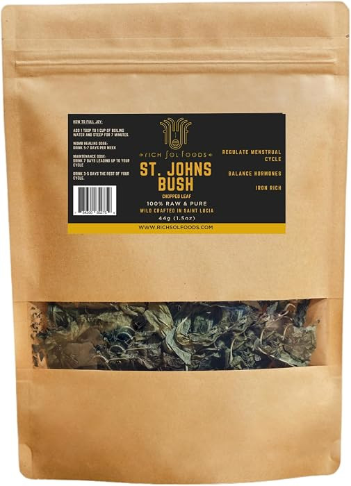 Rich Sol Foods St. John’s Bush Hormone Balance tea for Women, Menstrual Cramp Relief, PCOS and ... | Amazon (US)
