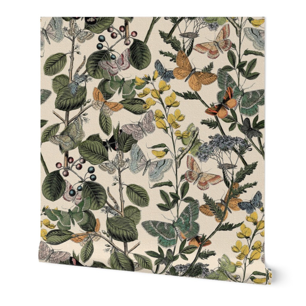 Wallpaper in Autumn In The Butterflies' Garden | Spoonflower