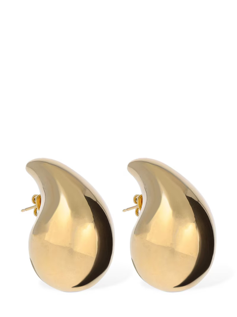 18kt gold-plated silver earrings - Bottega Veneta - Women | Luisaviaroma | Luisaviaroma