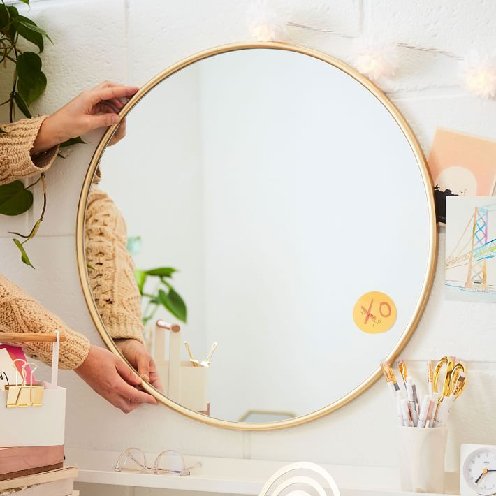 No Nails Metal Framed Mirror | Pottery Barn Teen