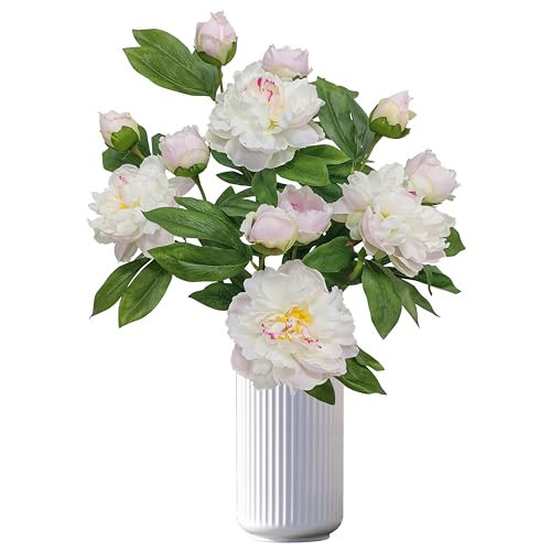 ARTIFIPLANT Peony Artificial Flowers,4 Pcs Fake Faux Peonies Flowers Look Real,Silk Peonies with Stems for Home Decor,Light Pink Peonies Artificial Flowers for Floral Arrangements (4, Light Pink) | Amazon (US)