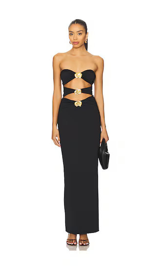CIN CIN Rome Orchid Maxi Dress in Black. - size M | Revolve Clothing (Global)