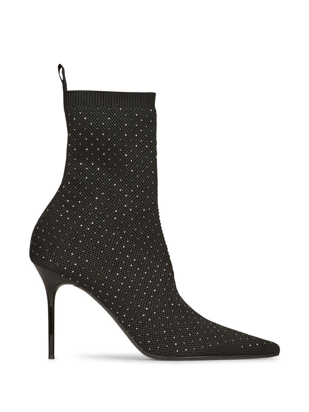 Balmain Skye stretch-knit ankle boots - Black | Farfetch Global