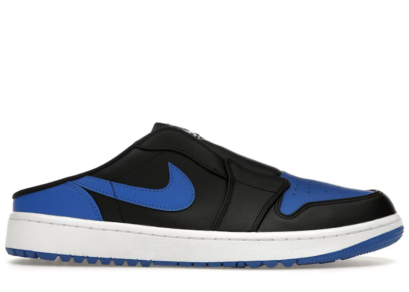 Men's Jordan 1 Mule Golf Sneakers in Black/White/Royal | StockX