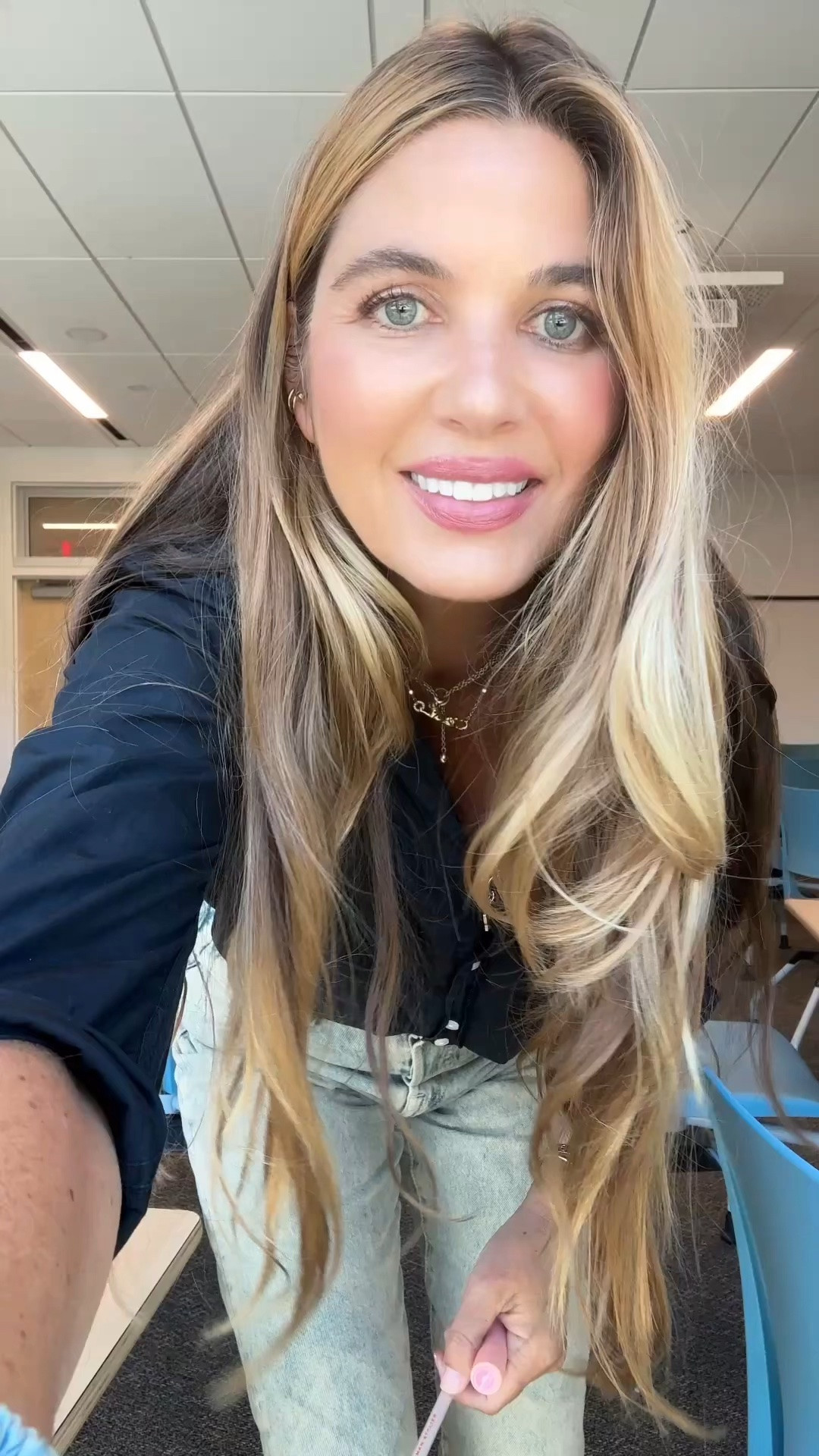 Shirt: medium
Jeans: 27
Sandals: TTS
Lip liner: cou cou
Lipstick: ColourPop high maintenance 
Hair: Sea Glass (use LTk15 to save) and T3 hot rollers

#LTKdayinmylife #LTKBeauty #LTKWorkwear