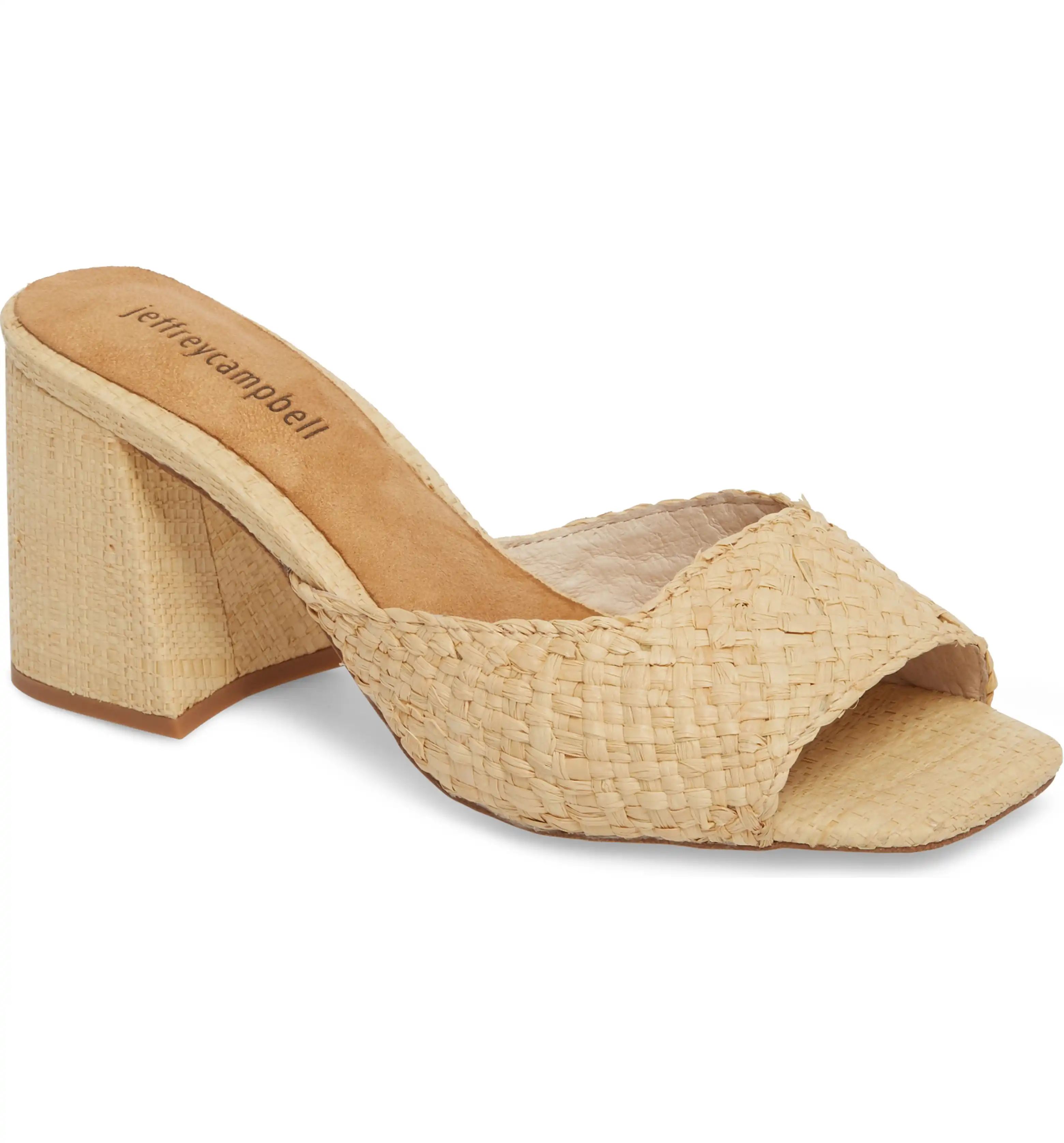 Mélange Raffia Sandal | Nordstrom