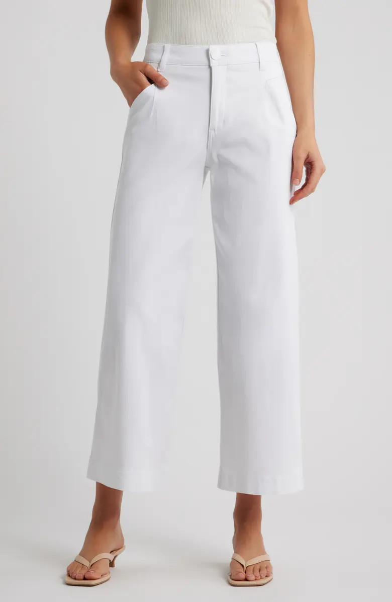 Wyatt Skyrise Crop Wide Leg Twill Pants | Nordstrom