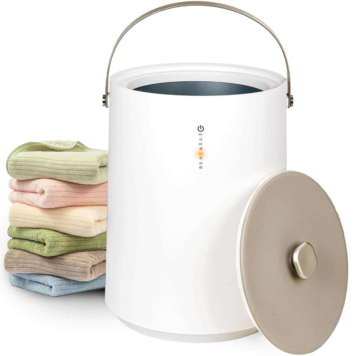 Towel Warmers, Portable Towel Warmer for Bathroom, Heated Towel Bucket with 4 Timer, Auto Shut Of... | Amazon (US)