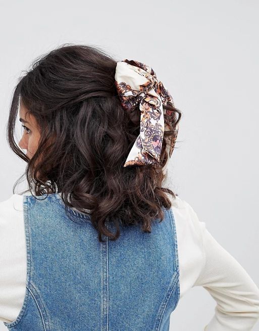 ASOS DESIGN hair clip with vintage scarf style bow | ASOS US