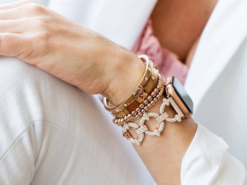 Crystal Pavé Link Band for the Apple Watch | Goldenerre