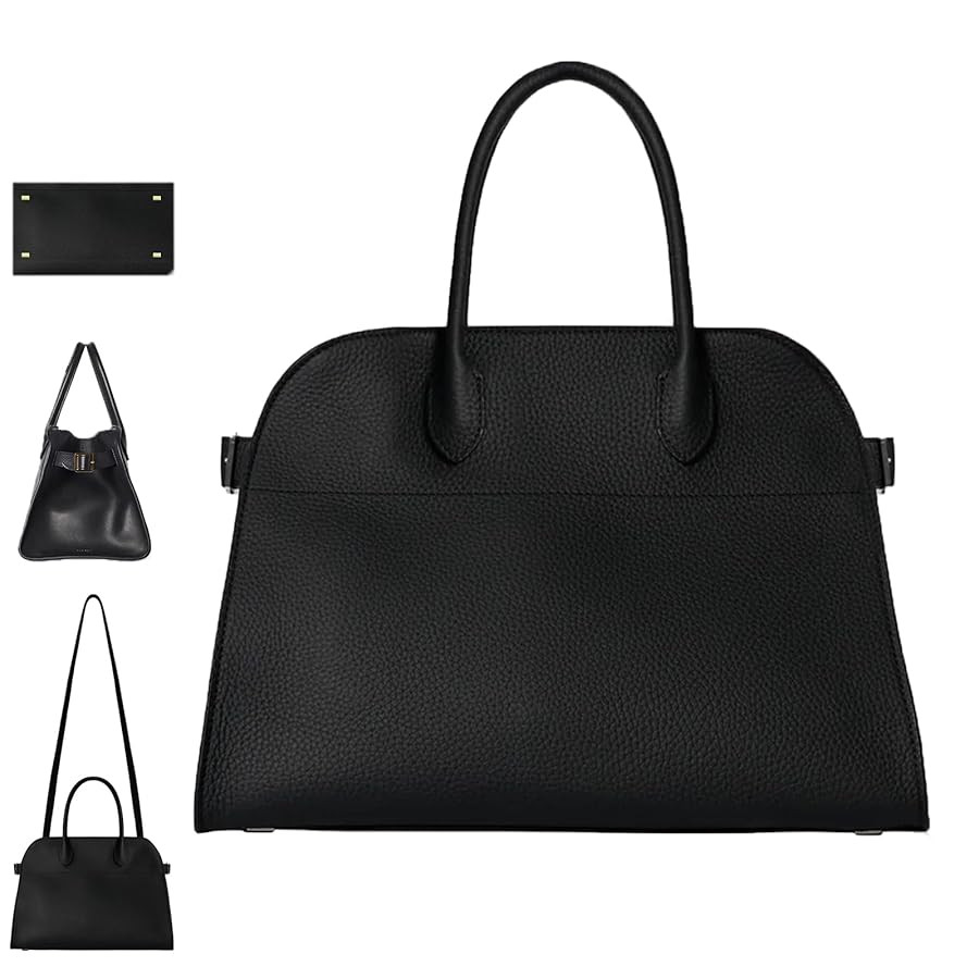 Row Soft Leather Bag, The 2025 Leather Tote Bags for Women Retro Top-handle Bag Trendy Work Bag L... | Amazon (US)
