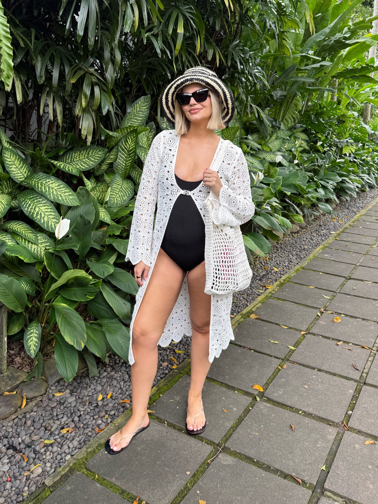 Babymoon: Pool fit 
Callout for the two key items here that are great finds for this summer and v affordable - 
- Good American swim giving Hunza for under $100, runs tts (I’m wearing L for the bump) 
- Jeffrey Campbell jellies giving Christopher Esber for under $40, run very small, I am a true size 8 and had to get a size 10. Would go up 2 sizes 

#LTKFindsUnder100 #LTKSummerEdit #LTKBump
