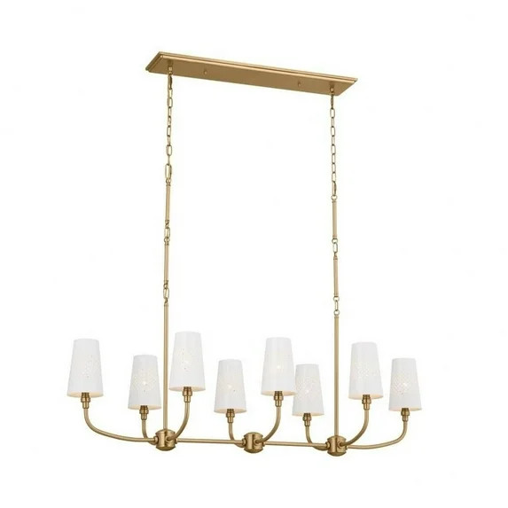 8 Light Chandelier in Traditional Style-18 inches Tall and 20.75 inches Wide-Brushed Natural Bras... | Walmart (US)