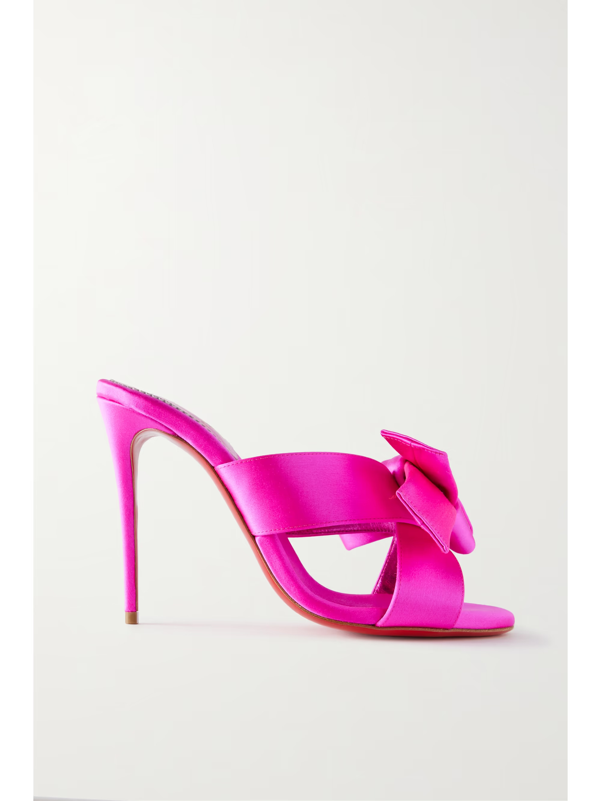 Matricia 100 bow-embellished satin mules | NET-A-PORTER (US)