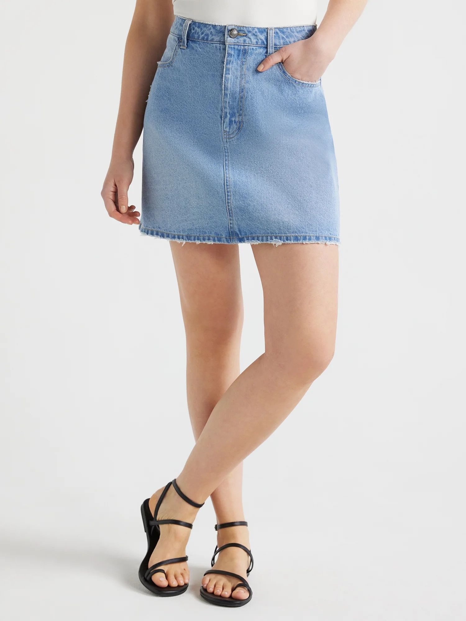 Scoop Women's Mini Jean Skirt, Sizes 0-18 - Walmart.com | Walmart (US)