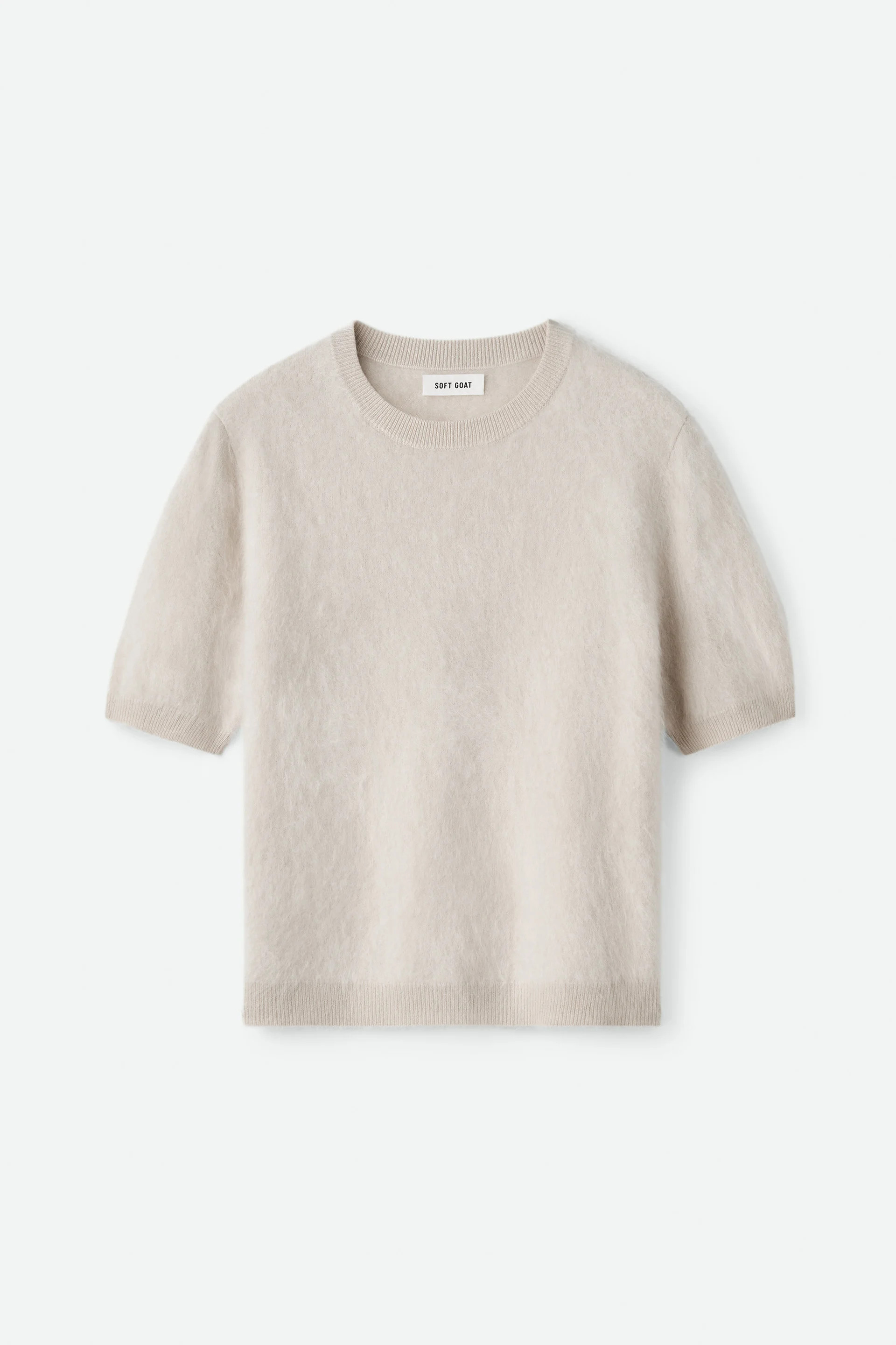 Brushed short sleeve - Shortsleeves - Chalk | Soft Goat | Soft Goat