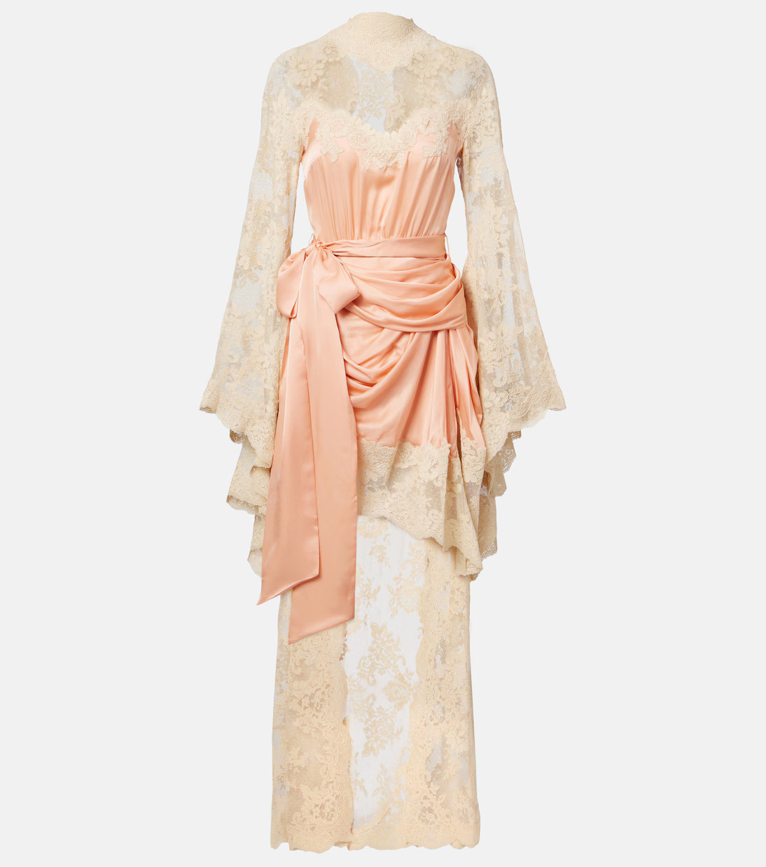 Hypnotic silk satin and lace gown | Mytheresa (US/CA)
