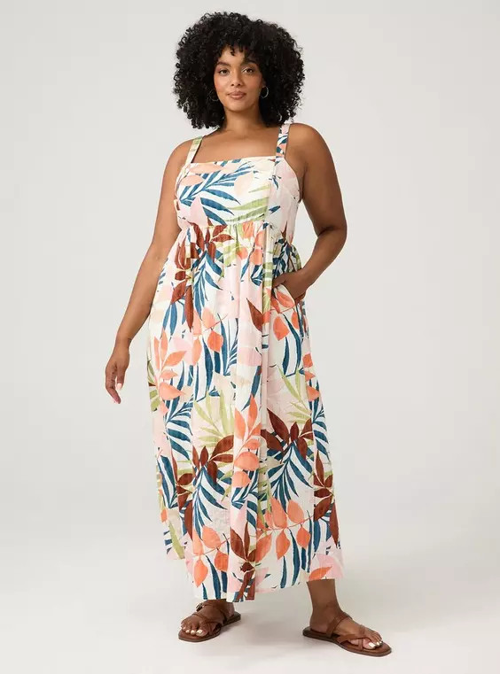 Cotton Maxi Dress in Multi | Torrid (US & Canada)