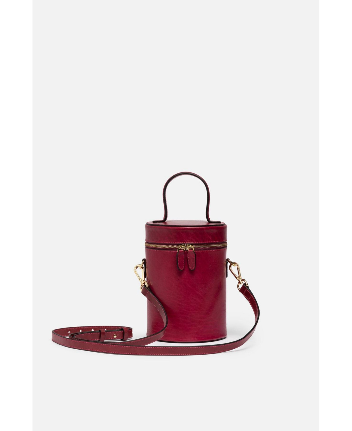 Nola Bucket Leather Bag in Tan - Red | Macy's