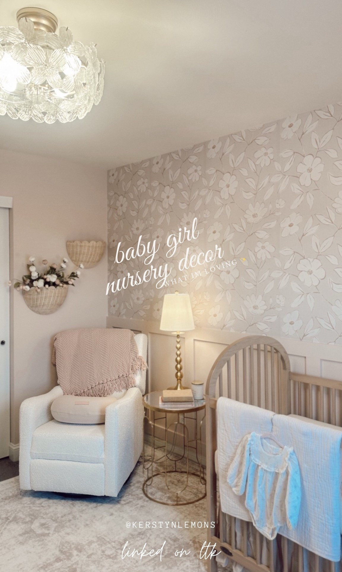 ✨ Baby Girl Nursery Mood Board ✨
Designing the sweetest neutral baby girl nursery with soft beige tones, warm wood textures, floral wallpaper, cozy fabrics, and timeless vintage-inspired decor. This nursery style is calming, feminine, minimal, organic, neutral, airy, warm, and cozy — perfect for creating a peaceful space for your little one.

Sharing all the nursery furniture, neutral nursery decor, boho baby room ideas, girl nursery inspiration, light wood crib, beige nursery paint colors, floral wallpaper, dresser styling, and baby room must-haves you can shop on LTK.
If you love soft neutrals, Scandinavian vibes, natural textures, and classic girl nursery decor, this is for you. 🤍🌿

✨ Shop my baby girl nursery details on LTK:
• Neutral crib
• Matching dresser
• Cozy glider
• Organic bedding
• Floral wallpaper
• Rattan + woven accents
• Vintage-inspired mirror
• Chandelier + wall art
• Soft pillows & blankets

#nurseryinspo #babygirlnursery #neutralnursery #nurserydecorideas #ltkhome #ltkbaby #bohonursery #neutralbabyroom #nurseryorganization #vintagenursery #babynurseryinspiration #babyroomideas #newbornprep #secondtrimester #pregnancyhomedecor

#LTKmomlife #LTKBaby #LTKHome