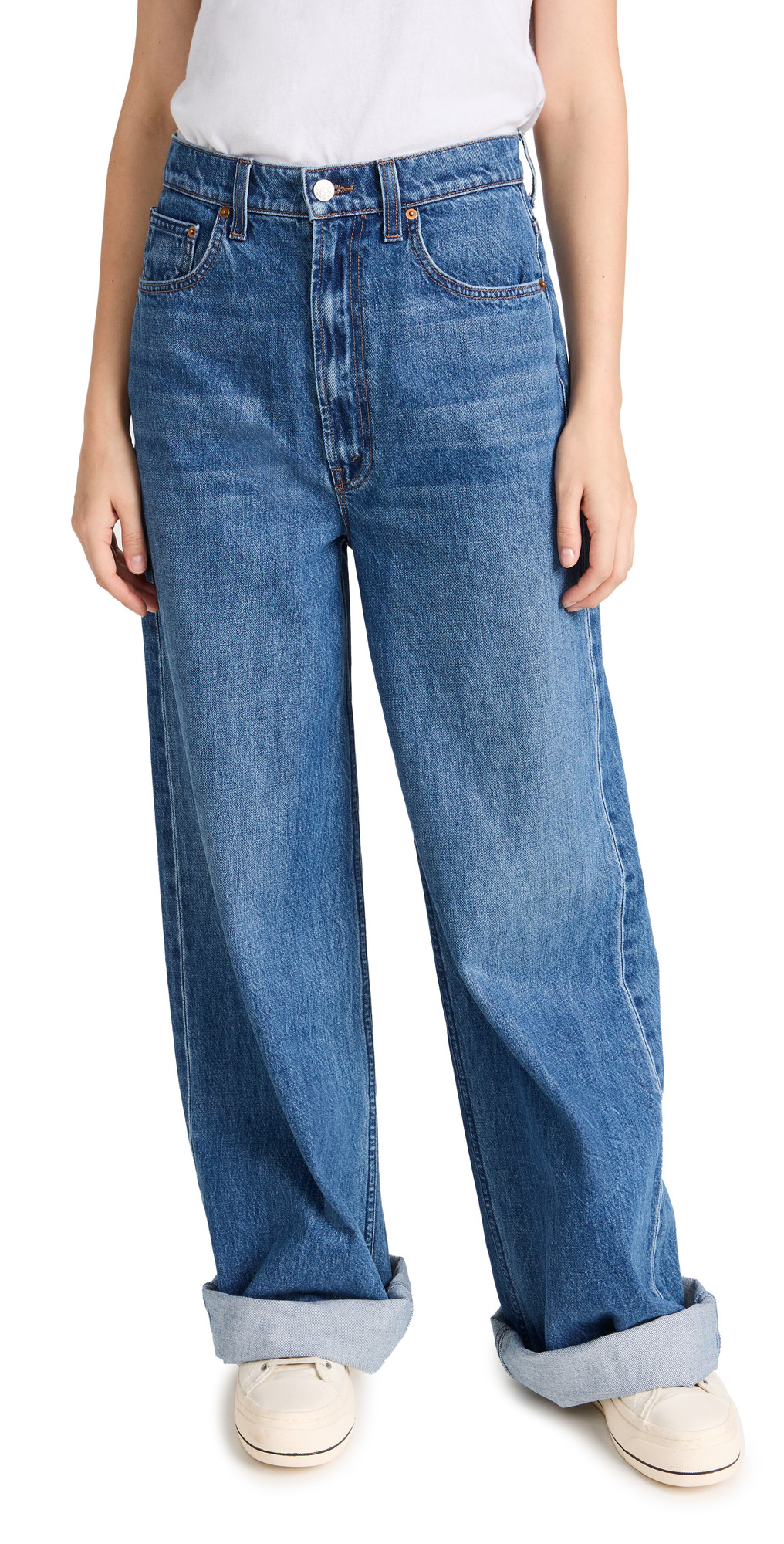 SNACKS! Funnel Heel Cuff Jeans | Shopbop