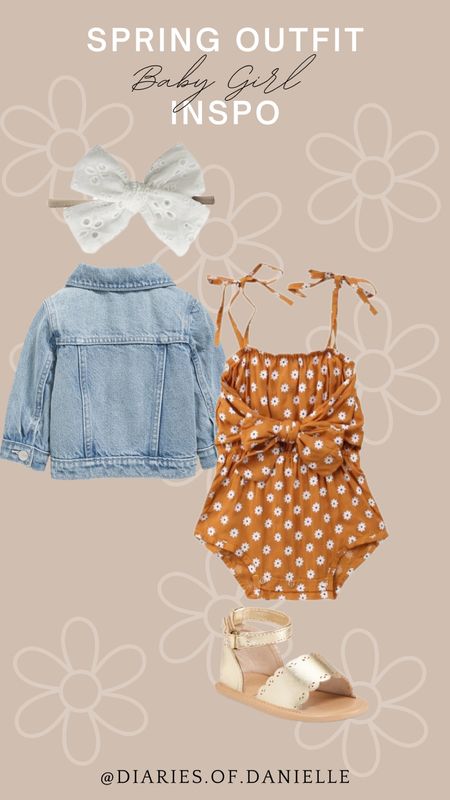 Baby Girl Spring Outfit Inspo 🌸

Baby girl clothing, baby girl outfit, baby girl spring outfits, baby girl summer outfits, baby romper, baby denim jacket, baby sandals, Chubby Bubby Bear, Old Navy, baby style, 3-6 month old outfits 

#LTKbaby #LTKfamily #LTKstyletip