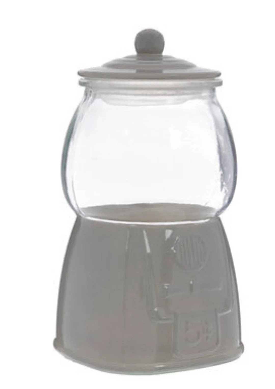 Vintage Bistro Glass Gumball Machine Canister Cookie Jar - Grey | Etsy (US)