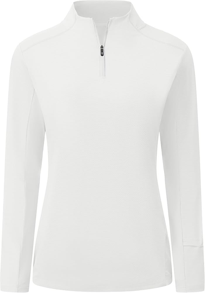 Women's UPF 50+ Quarter Zip Long Sleeve Workout Top Lightweight Sun Protection Shirts for Athleti... | Amazon (US)