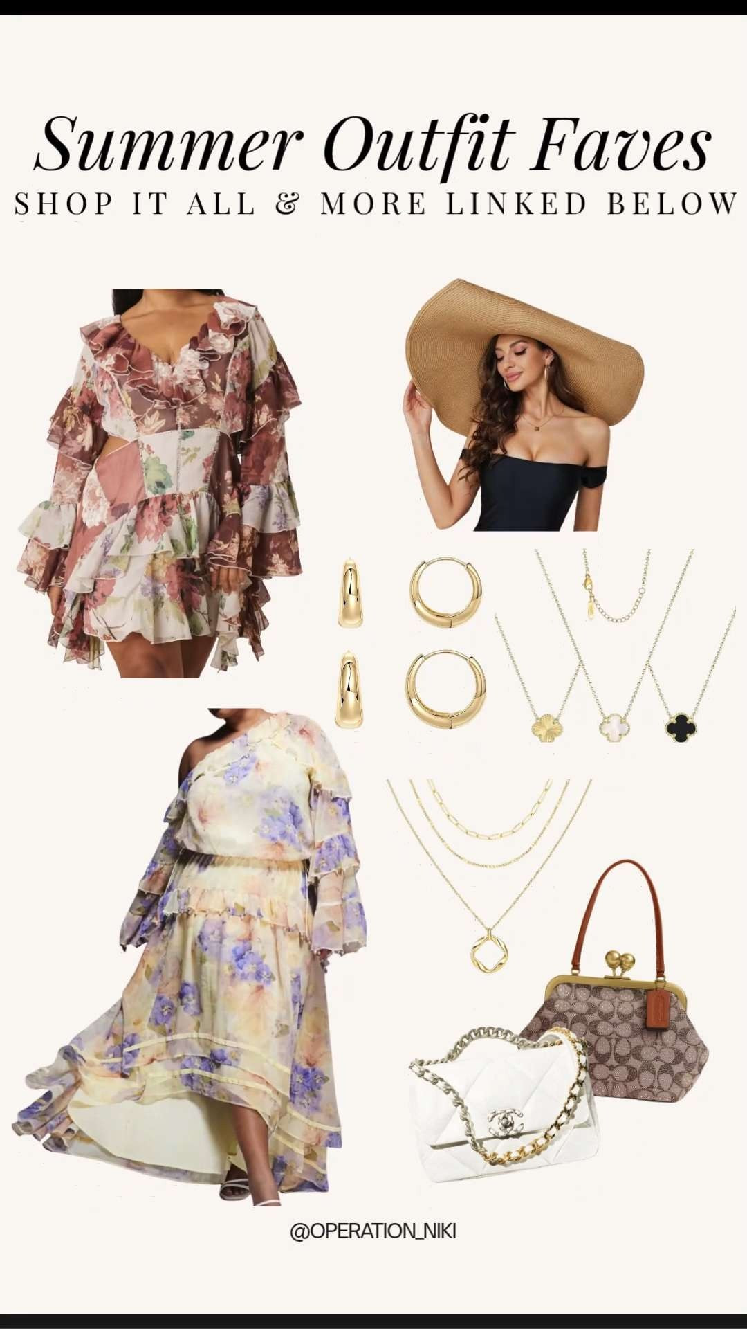 Getting dressed for warm weather is so much fun when you have the perfect pieces styled and ready to go. ☀️ Putting together a confident look makes styling for the season completely effortless.
This lineup is all about breezy elegance and chic details. From flowy, vibrant floral dresses to statement accessories like an oversized straw sun hat, layered gold jewelry, and classic designer bags, these items are perfect for summer brunch or vacation mode. 🌺 Everything pairs together beautifully to keep you looking pristine all season long. ✨
Shop this entire style lineup linked below! 🛍️
Follow for more @OPERATION_NIKI on IG, TikTok, & Facebook
#SummerOutfits #CurvyFashion #OOTD #OperationNiki #SummerDresses #VacationStyle #PlusSizeFashion #SummerInspo #AestheticStyle #ChicOutfits 

 #LTKootd #LTKMidsize #LTKPlusSize