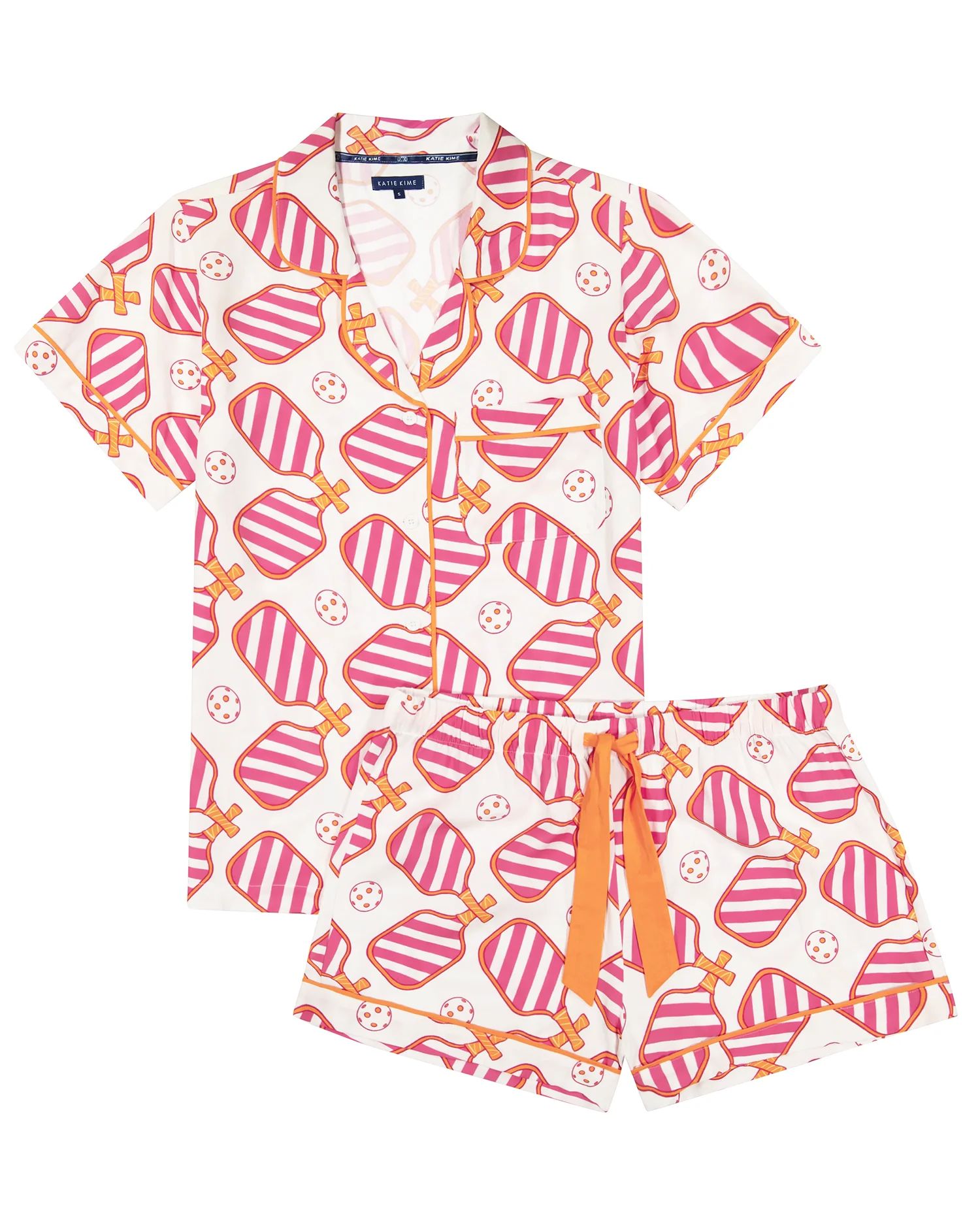 Pickleball Pajama Shorts Set | Colorful Prints, Wallpaper, Pajamas, Home Decor, & More | Katie Kime Inc