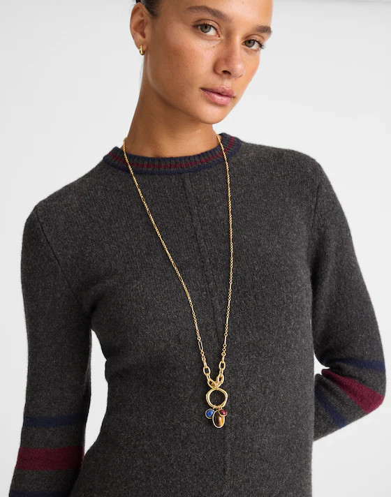 Semiprecious Graduated Chain Charm Necklace | Madewell