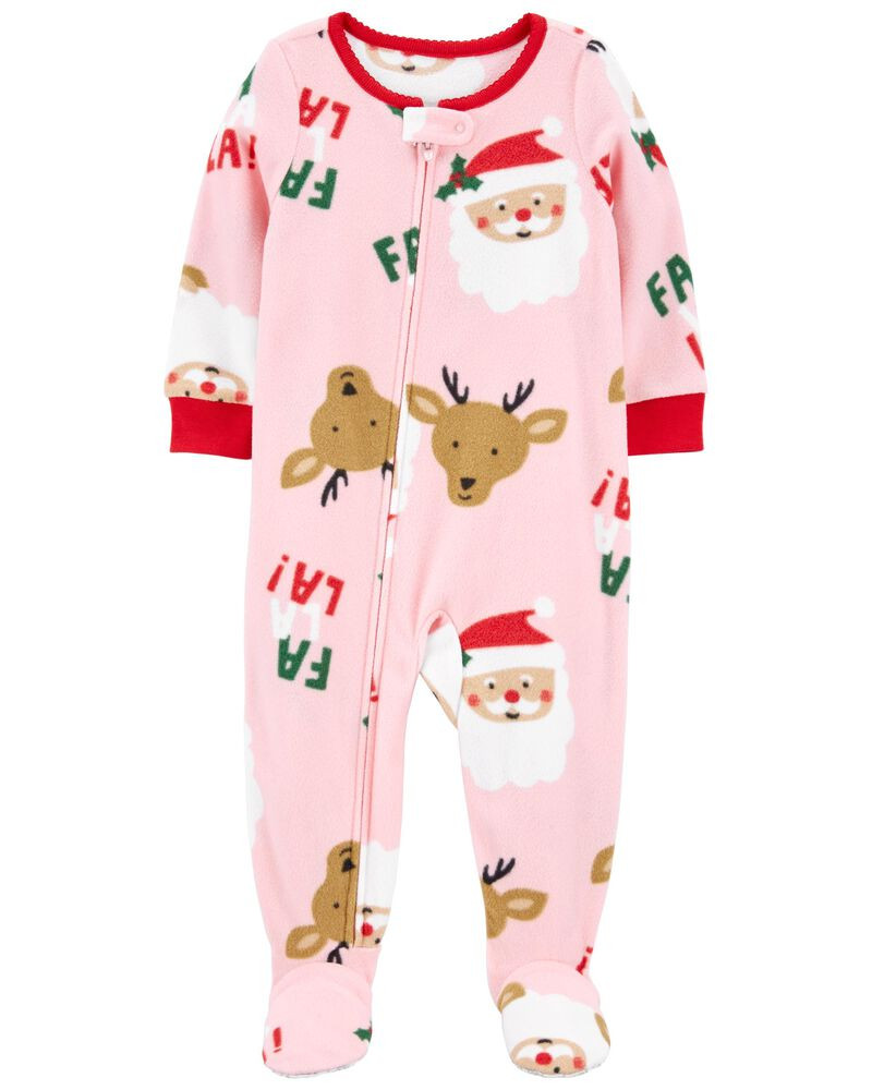 1-Piece Santa Fleece Footie PJs | Carter's