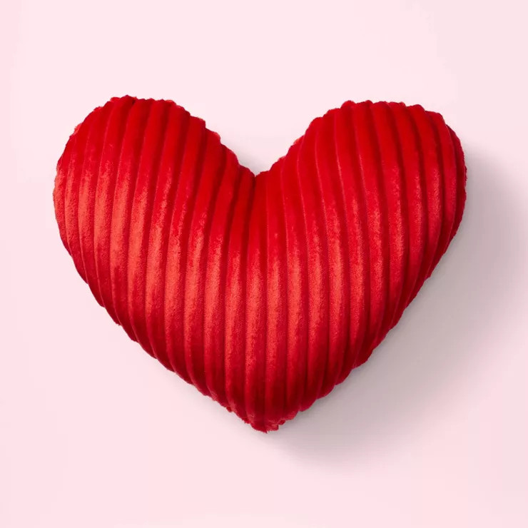 Ribbed Heart Shaped Throw Pillow - Spritz™ | Target